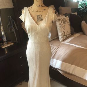 Shimmering Gold Calvin Klein Gown!